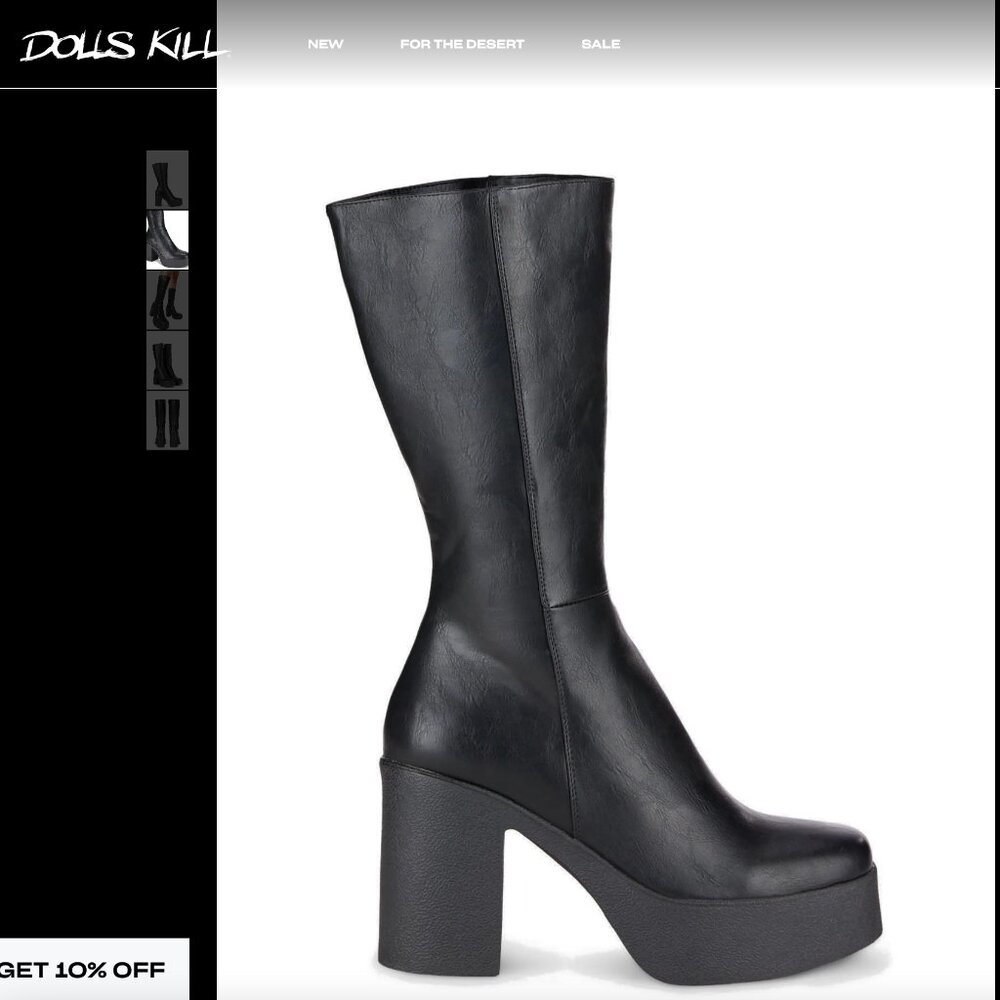 COPY - DOLLS KILL - Slick Nicks Calf High Boots